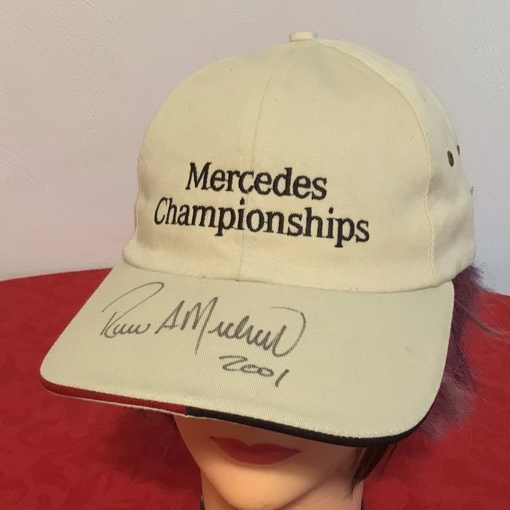 𝅺mercedes Benz Rocco Mediate Signed Cap Hat Golf